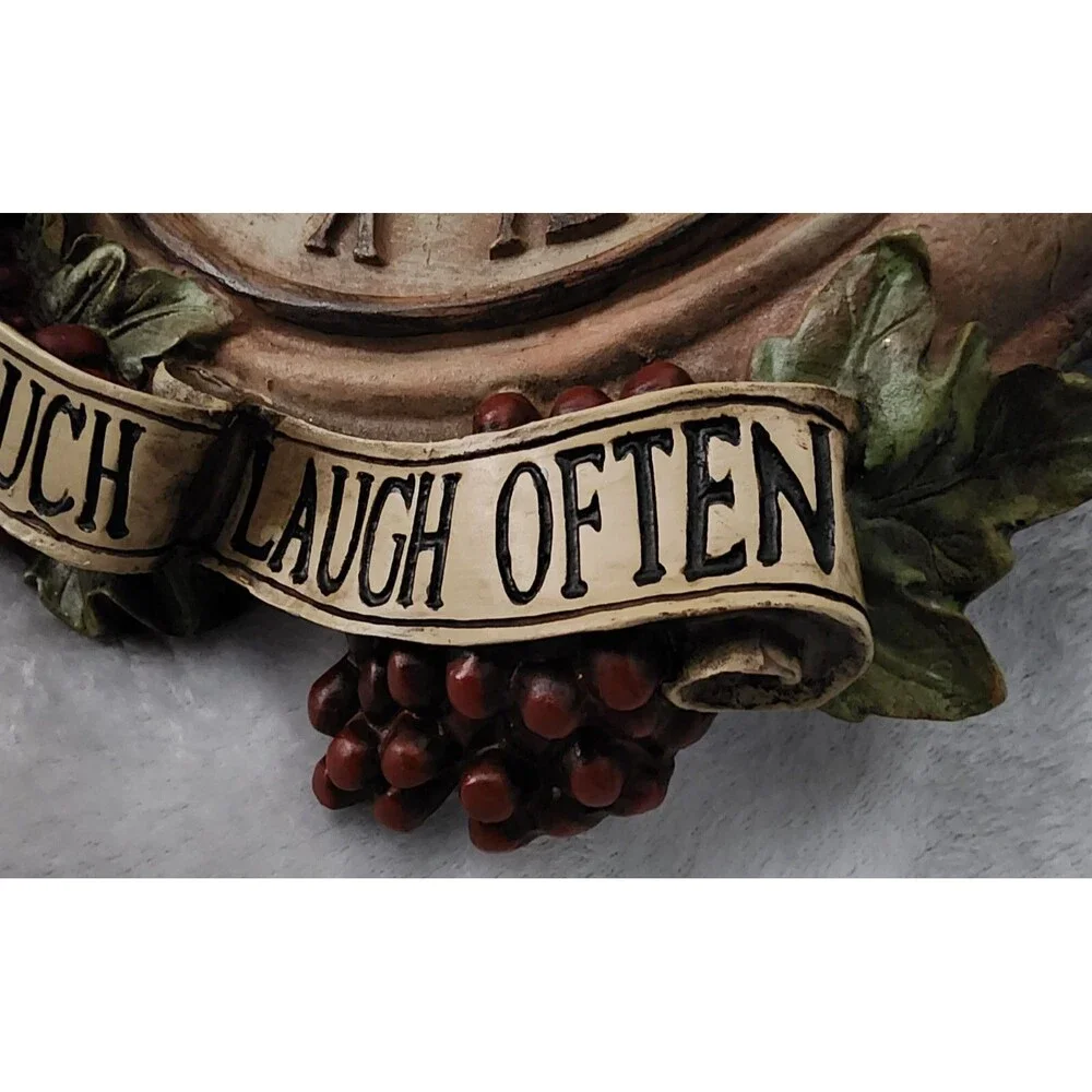 Live, Love, Laugh Grapes Wall Clock- Battery operated
